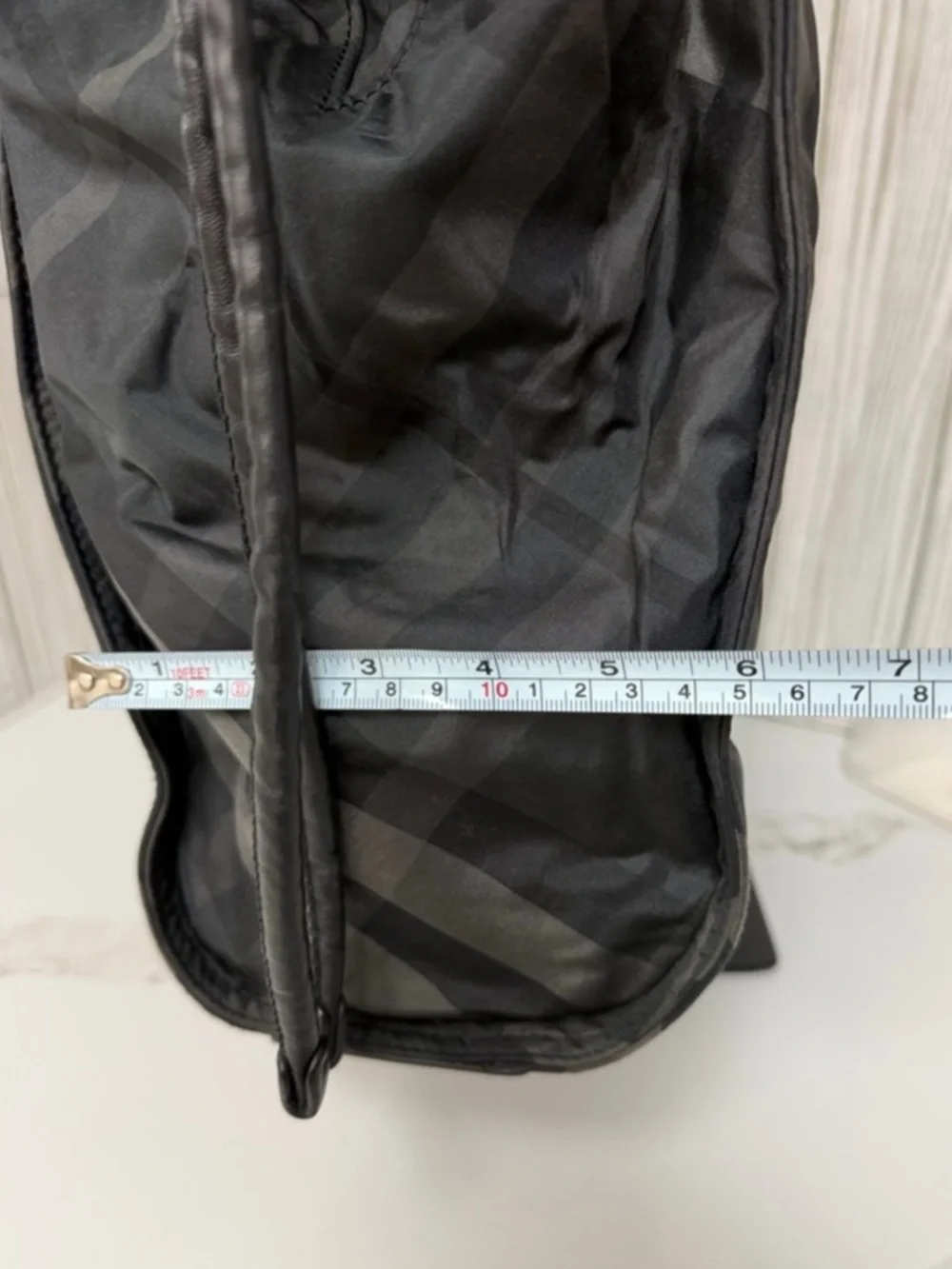 Burberry Black Nova Check Nylon Tote Bag Leather Trim Shoulder Bag Large